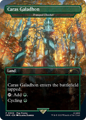 MTG Tranquil Thicket Caras Galadhon Play Promo The Lord of the Rings Borderless $2.69