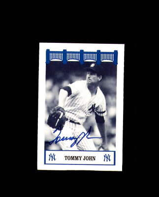 #ad Tommy John Signed 1992 Wiz Yankees The 80#x27;s New York Yankees Autograph $13.00