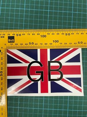 #ad GB flag GB sticker 90mm x 150mm water proof decal GBP 2.99