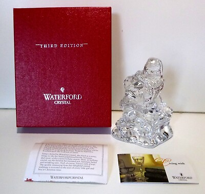 #ad *VINTAGE* Waterford Crystal SANTA 1997 3rd ed. Sculpture Figurine 5 1 8quot; $124.98