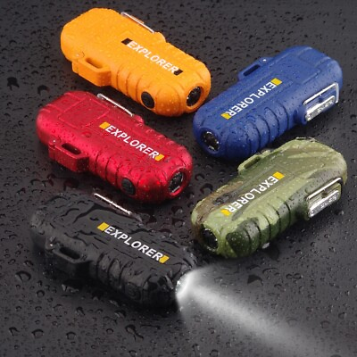 #ad Plasma Electric Flameless Lighter USB Rechargeable Waterproof w Flashlight $13.89