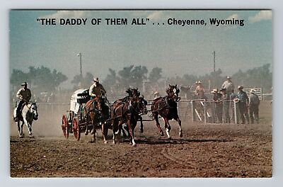 #ad Cheyenne WY Wyoming Scenic View Horses Vintage Postcard $7.99