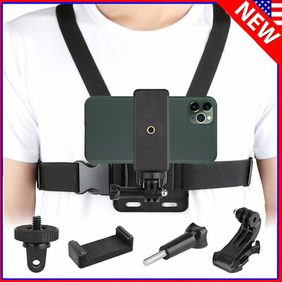 Chest Harness Strap Mount Phone Accessories for iPhone GoPro Hero Adjustable $8.85