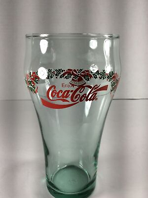 #ad Vintage Coca Cola Holiday Christmas Drinking Glass 12 oz $5.00