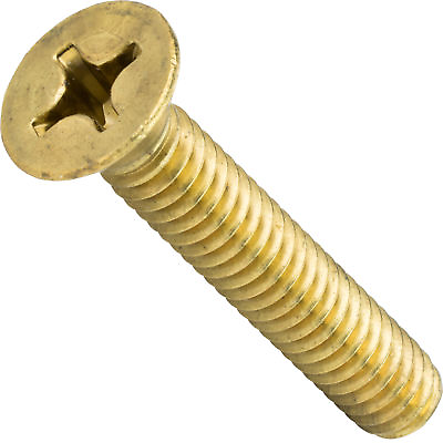 #ad 8 32 Flat Head Countersink Machine Screws Solid Brass Phillips Drive All Lengths $180.36