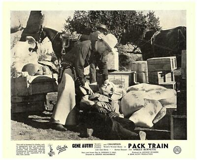 Pack Train Original Lobby Card Gene Autry western Smiley Burnette 1953 $19.99