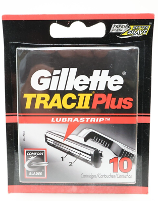 #ad Gillette TRAC II Plus Razor Blade Cartridges New Sealed Pack of 10 Refills $18.28