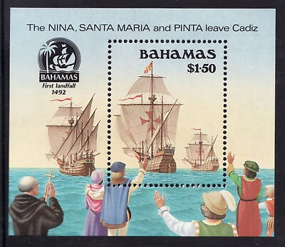 #692 ss Bahamas 1990 Columbus Sailing Ship MNH VF superfleas cv$9 $3.49