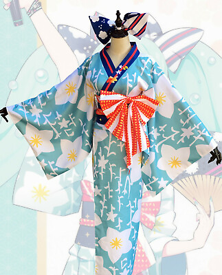 #ad #ad Vocaloid Hatsune Miku Summer Festival Yukata Japanese Traditional Kimono Costume $44.99