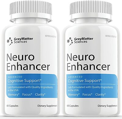 Neuro Enhancer Pills Enhance Brain Booster Memory Supplement Smart 120 Cap 2Pack $39.95