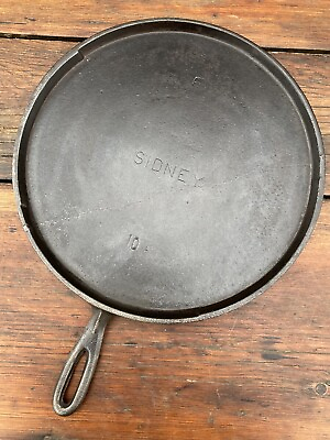 #ad Sidney Cast Iron #10 Griddle $275.00
