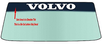 #ad FITS VOLVO VEHICLES WINDSHIELD BANNER GRAPHIC DECAL WITH APPLICATION TOOL $16.70