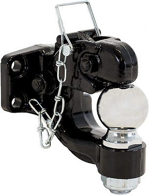 10050 8 Ton Combination Hitch with Mounting Kit 2 Inch Ball Black $157.49