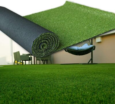 7ftx80ft Artificial Garden Turf Premium Lawn Synthetic Grass Rug Indoor Outdoor #ad $131.09