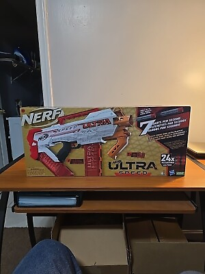 #ad NERF F4929 Ultra Speed Motorized Dart Gun Blaster Orange Red White $35.99