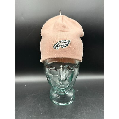 #ad NFL Philadelphia Eagles Official Reebok Knit Pink Acrylic Beanie Hat $14.99