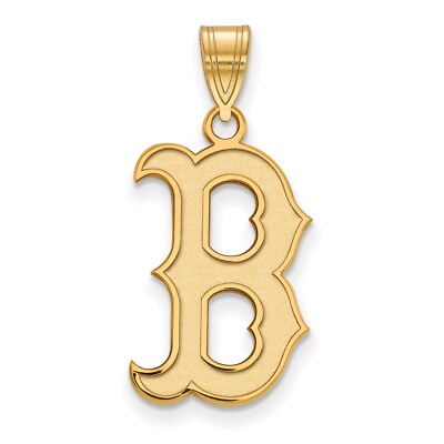 10k Yellow Gold MLB LogoArt Boston Red Sox Letter B Large Pendant 1.19g $248.00