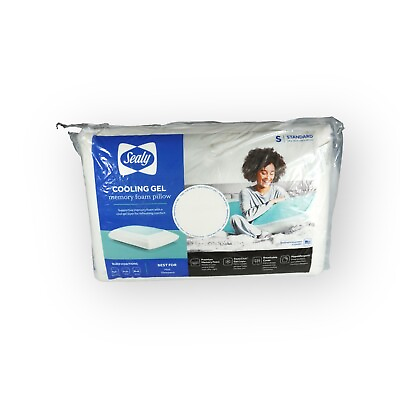 Sealy Cooling Gel Memory Foam Pillow for Hot Sleepers Size Standard SMALL STAIN $43.95
