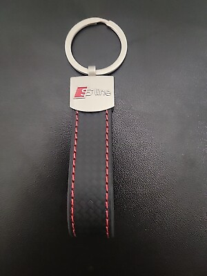 Premium AUDI S LINE Keychain with Leather Strap $11.99