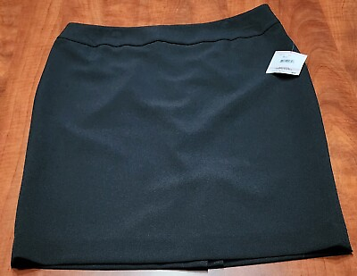 #ad NEW Women#x27;s Kasper Black Straight Skirt Lined Size 10P NWT $34.80