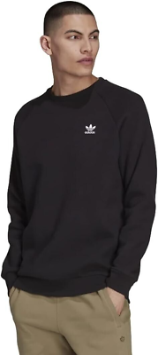 adidas Originals Men#x27;s Adicolor Essentials Trefoil Crewneck Sweatshirt Size S $31.00