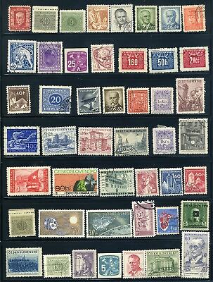 #ad Czechoslovakia all different and unchecked used stamps lot #Cz01 $4.99