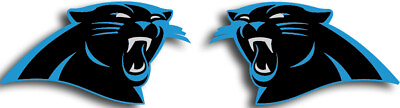 #ad Carolina Panthers Logo Mirrored Vinyl Decals Stickers Set of 2 🏈 $11.99