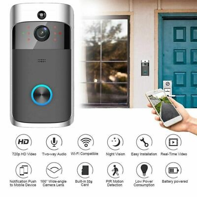 #ad Wireless Smart WiFi DoorBell IR Video Visual Camera Intercom Home Security Kit $29.11