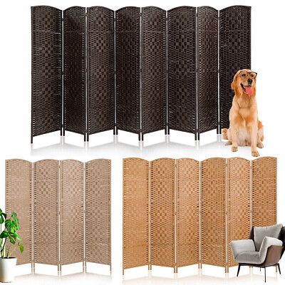 #ad 3 4 6 8 Panel Folding Room Divider Privacy Screen Panels Freestanding Extra Wide $72.99