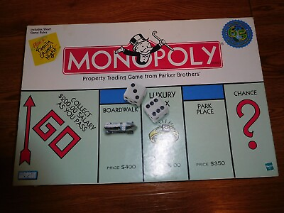 #ad 2000 Monopoly Board Game Parker Brothers 65th Anniversary Edition # 00009 $12.00