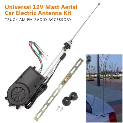 #ad 12V Car Roof Aerial Antenna Mast Active Amplified Automatic Antenna FMDAB Radio $49.41