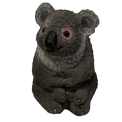 #ad Koala Bear Miniature Figurine 2.5 Inch Gray Smiling Sitting $9.90