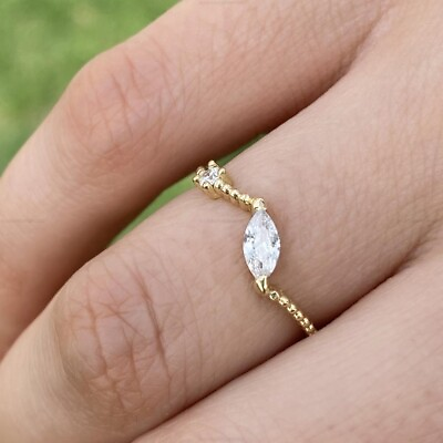 #ad 14k Gold Diamond Wave Art Deco Engagement Engagement Diamond Ring For Women $546.00