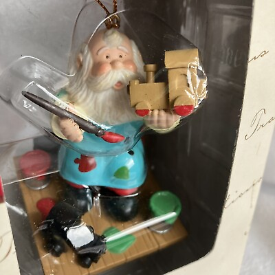 #ad Traditions Ornament Christmas Santa In His Workshop Collectible $6.45