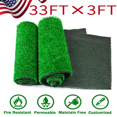 #ad #ad Green Artificial Grass Carpet Synthetic Garden Rug Landscape Lawn Mat Turf Floor $46.61