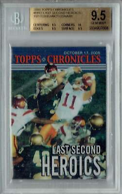 #ad BGS 9.5 Matt Leinart 2005 Topps Chronicles #NNO Rookie Card Last Second Heroics $22.99