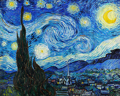 #ad Starry Night by Vincent van Gogh Art Print $11.95