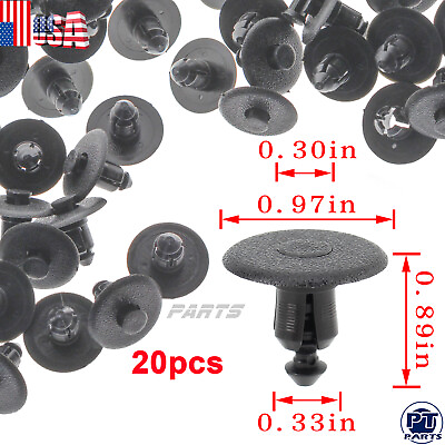 #ad 20pc For GM Buick Cadillac Radiator Support Sight Shield Clip Push Type Retainer $7.97