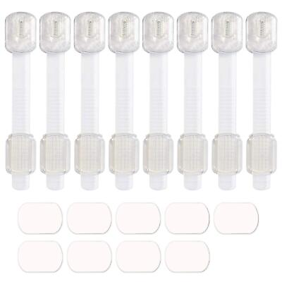 #ad Baby Safety Locks Maveek 8 Pack Child Proofing Adjustable Latches for Drawe... $24.99