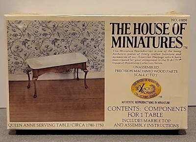 #ad House of Miniatures Queen Anne Serving Table No 40059 $14.99