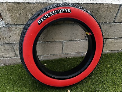 #ad 20” x 4” POLAR BEAR snake skin fat tire 60 TPI 20 PSI RED Wall Ebike Recommend $69.99