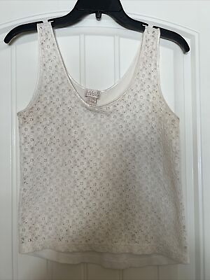 #ad #ad Beige Lace Tank Top Women’s Size S $7.50