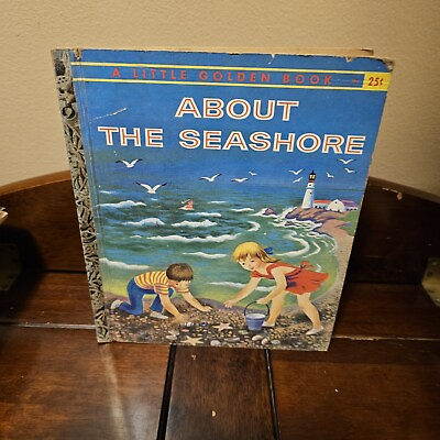 #ad Little Golden Book About the Seashore 1st Edition 1st Printing vintage 1950s $45.95