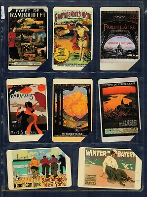 #ad Gian Series Thematica Mens 12 Used Phonecards#x27; Travelling With Pattern $18.65