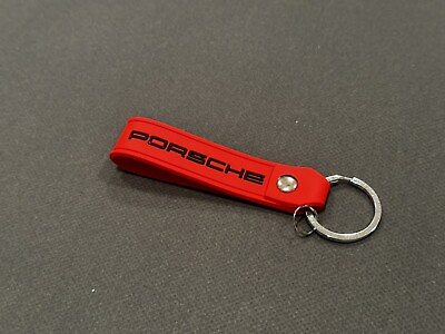 #ad Porsche Keyring Key Chain Key Fob Motorsport 911 Cayenne 718 Panamera Red New $16.99