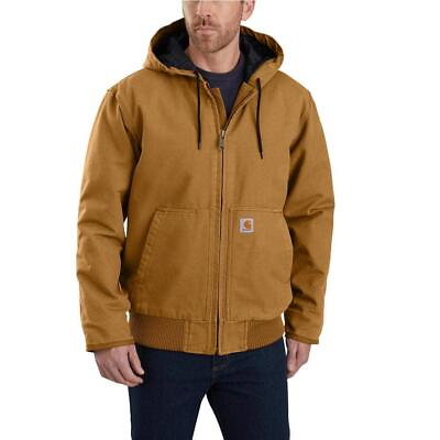 #ad Carhartt Workwear Brown Cotton Medium Men#x27;s Insulated Duck Loose Fit Active Jac $143.09