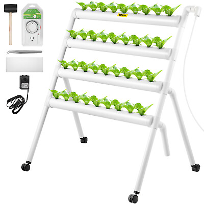 #ad VEVOR Hydroponic Grow Kit Hydroponics System 36 Plant Sites 4 Layers 4 Pipes $47.99