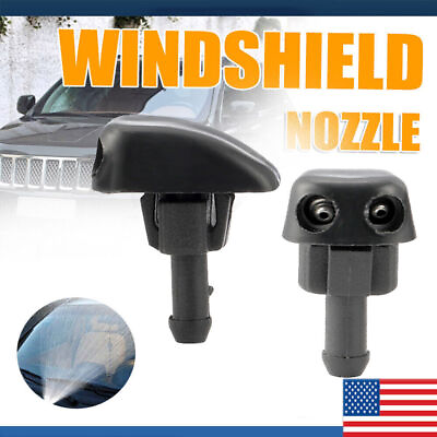 #ad US Windshield Washer Nozzle Front Left Right Wiper Water Spray Jet Universal 2x* $5.19