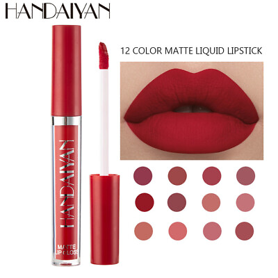 #ad Women Waterproof Liquid Matte Long Lasting Lip Gloss Velvet Lipstick Makeup $1.58