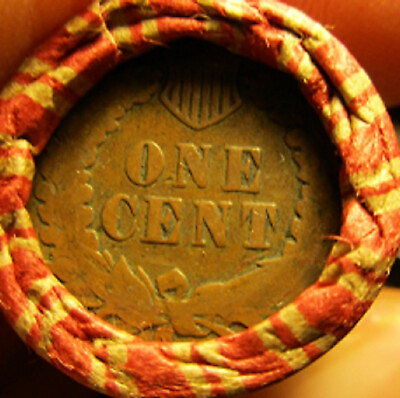 #ad Lincoln Wheat Penny Roll Capped with Indian Head Cents on Both Ends IH Ends $19.99